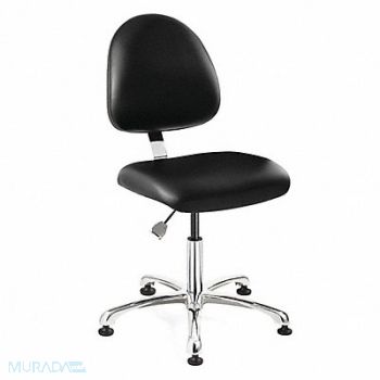 BEVCO Task Chair Vinyl Black 15 to 21 Seat Ht, 36R395