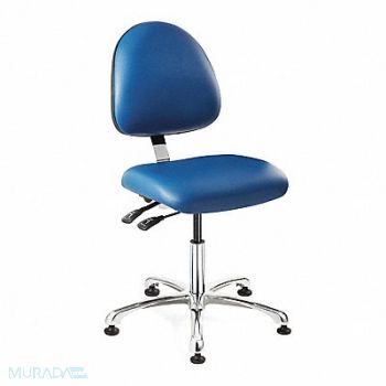 BEVCO Cleanroom Task Chair Vinyl Blue, 36R405