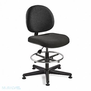 BEVCO Task Chair Fabric Black 23-33 Seat Ht, 4GJK2