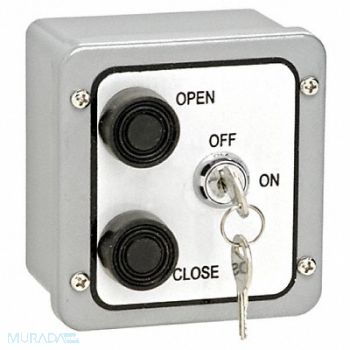 AMERICAN GARAGE DOOR SUPPLY Control Station 2 Buttons With Lockout, 36R996