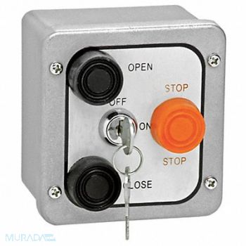 AMERICAN GARAGE DOOR SUPPLY Control Station 3 Buttons With Lockout, 36R997