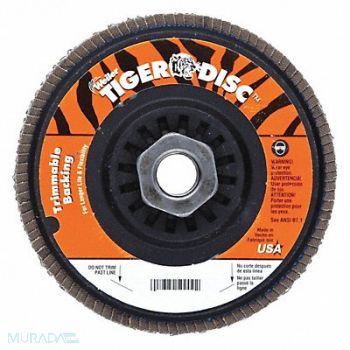 WEILER Flap Disc 60 Grit 5/8-11 in Nylon, 36RC97