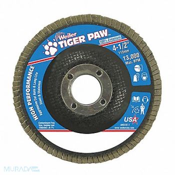 WEILER Flap Disc 40 Grit 7/8 in Zirconium, 36RC98