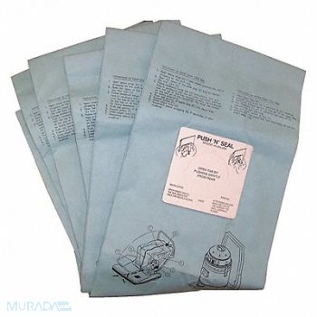 BISSELL COMMERCIAL Vacuum Bag Paper 1-Ply Reusable PK5, 36RE81