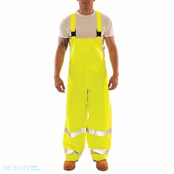 TINGLEY K7316 Arc Flash Rain Overall Cat 2 Ylw/Grn 4XL, 36RR15
