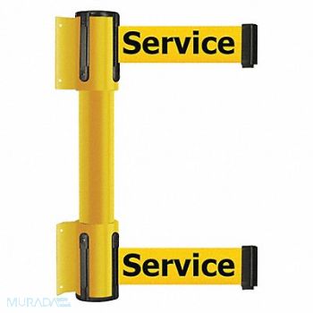 TENSATOR Belt Barrier 7-1/2ft Out Of Service Yllw, 36TT94