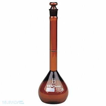 SIBATA Volumetric Flask 100mL Borosilicate PK4, 36TY23