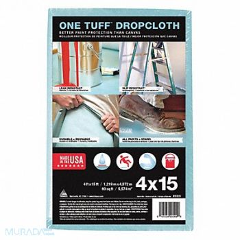 TRIMACO Leakprf/SlipResist DropCloth 4 x 15 ft., 36TY65