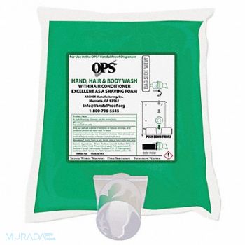 OPS Body Wash Shampoo Shave 1000mL PK2, 36TY80