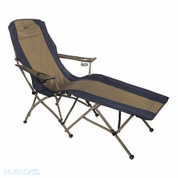 KAMP-RITE TENT COT INC Folding Lounge Chair Blue/Gray 45-1/2inH, 36UV20