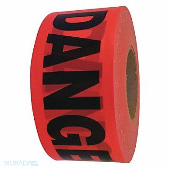 GRAINGER APPROVED Barricade Tape Red Danger 3in, 36UV33