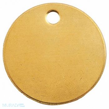 C.H. HANSON Blank Tag Brass 1in H 1in W PK100, 36UV50