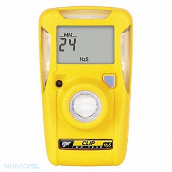 BW TECHNOLOGIES Single Gas Monitor H2S Yellow, 36VM87