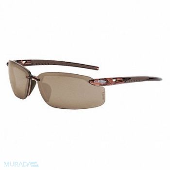 CROSSFIRE Safety Glasses Brown, 36VZ66