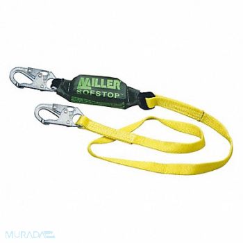 HONEYWELL MILLER K3346 Shock-Absorbing Lanyard Green, 36WA11