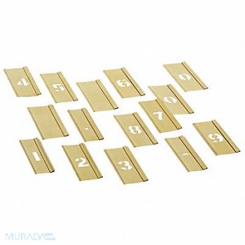 REESE INTERLOCKING STENCILS Stencil Numbers Brass 1/2in.W x 1/2in.H, 36WM23