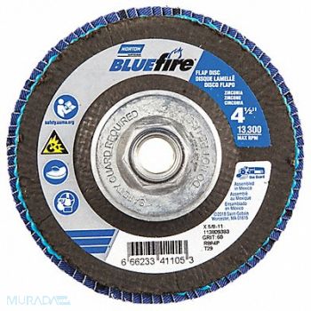 NORTON Fiber Disc 4 1/2 in Dia 5/8in Arbor PK2, 36WT56