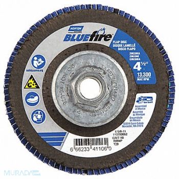 NORTON Fiber Disc 4 1/2 in Dia 5/8in Arbor PK2, 36WT57