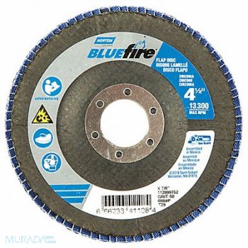 NORTON Fiber Disc 4 1/2 in Dia 7/8in Arbor PK2, 36WT59