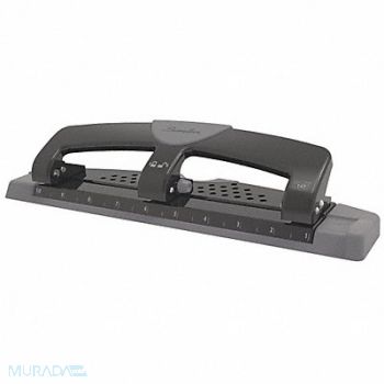 SWINGLINE Three-Hole Paper Punch 12 Sheets Blk/Gry, 36XR07