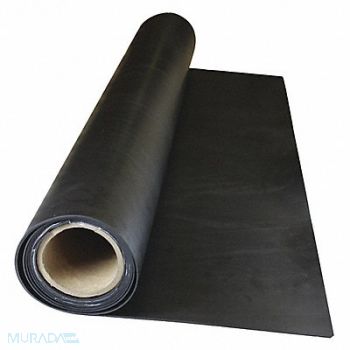 GRAINGER APPROVED Silicone Roll 50A 10 x36 x0.25 Black, 43Z092