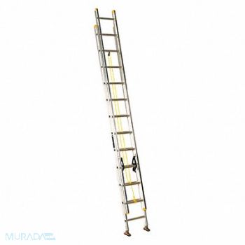 LOUISVILLE Extension Ladder Aluminum 24 ft I, 36Y347