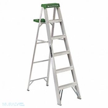 LOUISVILLE Stepladder Alum 6 ft 225 lb., 36Y397