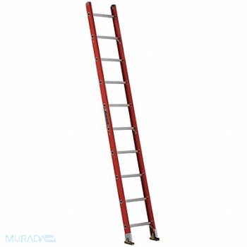 LOUISVILLE Straight Ladder 10 ft 300 lb Fg, 36Y416