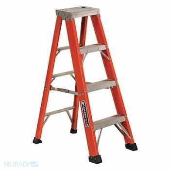 LOUISVILLE Stepladder Fg 4 ft 375 lb., 36Y472