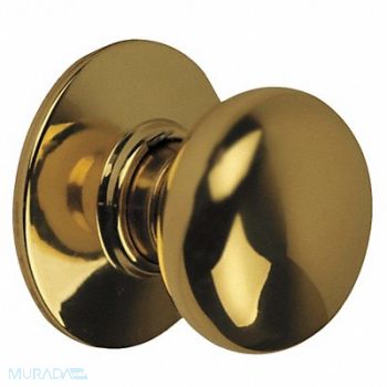 SCHLAGE Plymouth Knob Passage Lock Bright Brass, 36Y997
