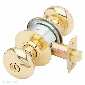 SCHLAGE Plymouth Knob Privacy Lock Bright Brass, 36Z012