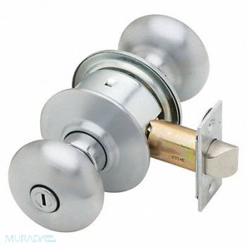 SCHLAGE Plymouth Knob Privacy Lock Satin Chrome, 36Z014