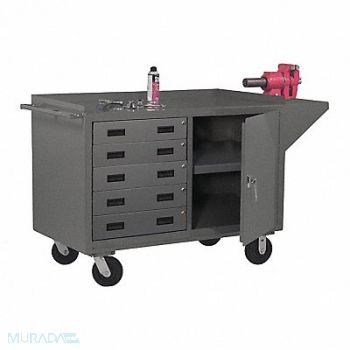 DURHAM MFG Cabinet Mobile Bench 60, 371C08