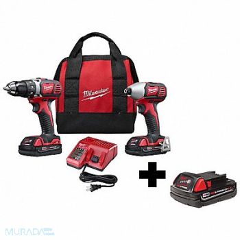 MILWAUKEE M18 L2-Tool Combo Kit w M18 2.0 Battery, 373WH7