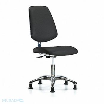 BLUE RIDGE ERGONOMICS CR/ESD Chr Desk Med Back Glides Blk, 374D04