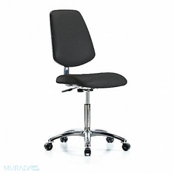BLUE RIDGE ERGONOMICS CR/ESD Chr Med Med Back Casters Blk, 374D06