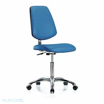 BLUE RIDGE ERGONOMICS CR/ESD Chr Med Med Back Casters Blue, 374D07