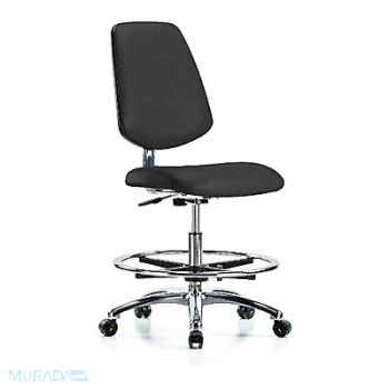 BLUE RIDGE ERGONOMICS CR/ESD Chr Med Md Bk FR Cstrs Blk, 374D10