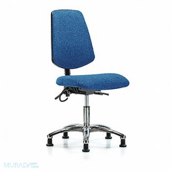 BLUE RIDGE ERGONOMICS Fab ESD Chr Desk Md Bk Glides Blue, 376J60