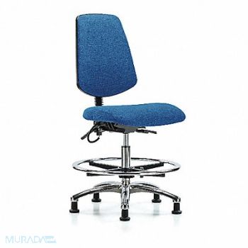 BLUE RIDGE ERGONOMICS Fab ESD Chr Med Md Bk FR Stat Blue, 376J92