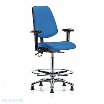 BLUE RIDGE ERGONOMICS Vinyl ESD Hi Md Bk AA FR Stat Blue, 376K69