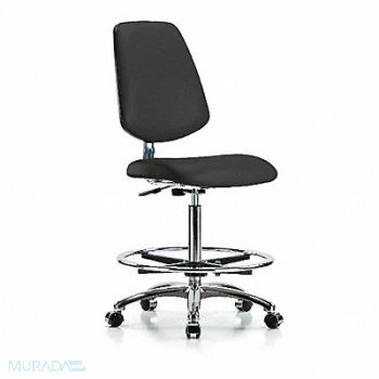 BLUE RIDGE ERGONOMICS CR Vinyl Chr Hi Md Bk FR Cast Blk, 376N53