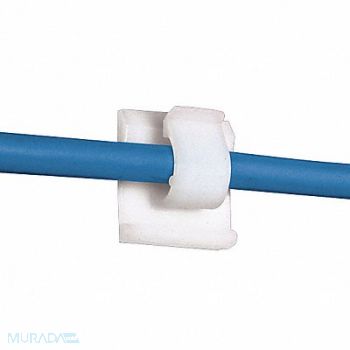PANDUIT Cable Clip Adhesive Mount PK100, 376Y66