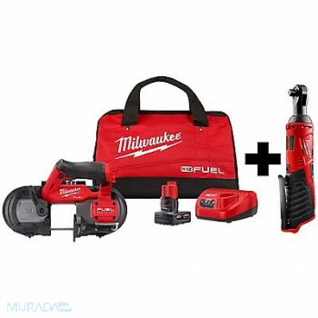 MILWAUKEE M12 Band Saw Kit and M12 3/8 Ratchet, 377PF0