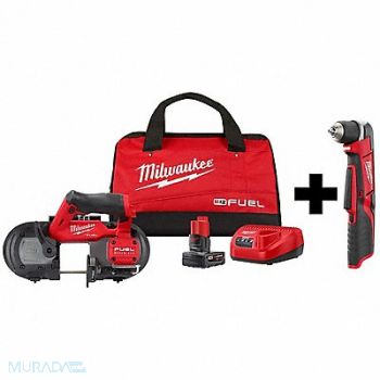 MILWAUKEE M12 Band Saw Kit and Right Angle Drill, 377PF3