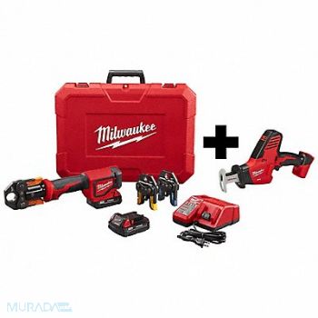 MILWAUKEE M18 Press Tool Kit and Recip Hackzall, 377PF7