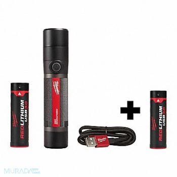 MILWAUKEE USB Compact Flashlight and USB 3.0 BAT, 377PG3