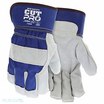 MCR SAFETY Glove Cut Resistant Leather Palm XL PK12, 377TY2