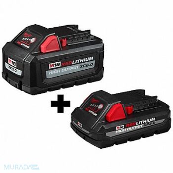 MILWAUKEE M18 HIGH OUTPUT XC6.0 Battery w CP3.0, 379CU7