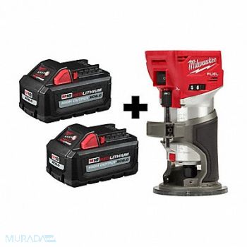 MILWAUKEE Cordless Compact Router M18 Battery, 380FK2